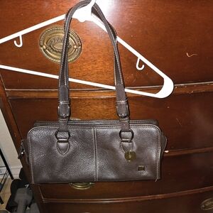 The Sak Classic Brown Leather Barrel Bag